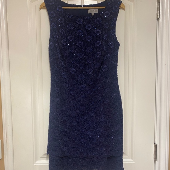 Blue Cocktail Dress with sequins - Picture 7 of 7